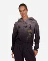 Lauren Moshi Harmony Silk Fan In Onyx Splash
