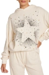 Lauren Moshi Harmony Stud Starburst Hoodie In White