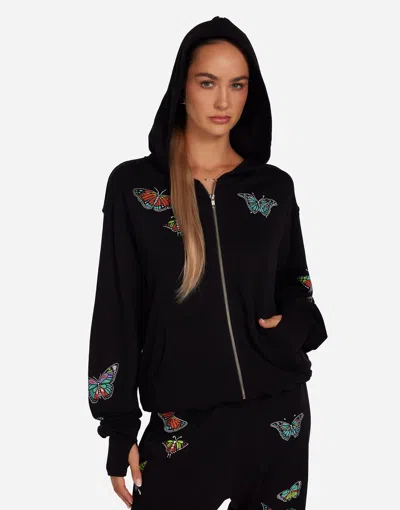 Lauren Moshi Hezly Vintage Butterflies In Black