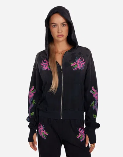 Lauren Moshi Hezly Vintage Pink Dragon In Onyx Splash