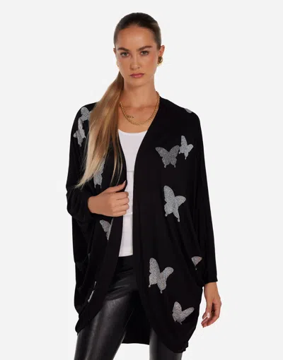 Lauren Moshi Isla Crystal Opal Butterflies In Black
