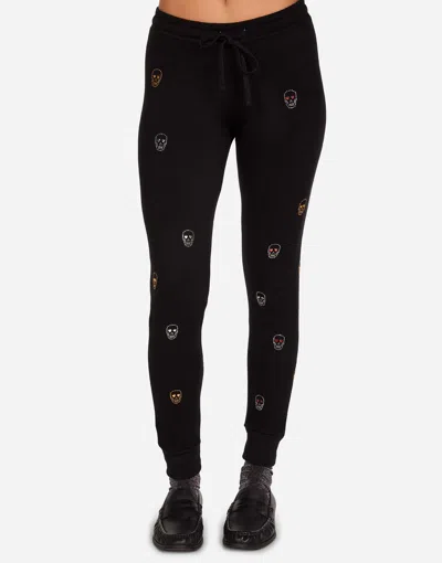 Lauren Moshi Jess Stud Heart Eye Skulls In Black