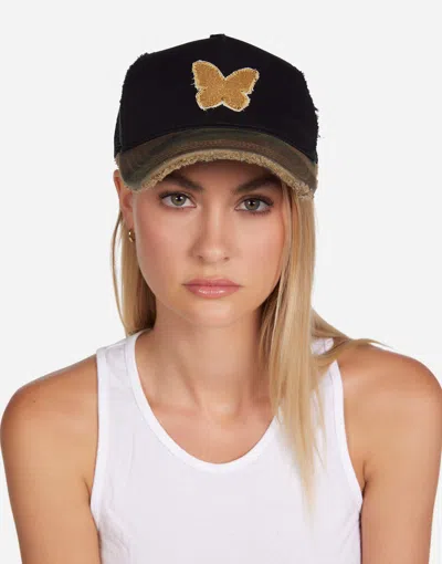 Lauren Moshi Jilly Gold Butterfly Patches In Black/camo