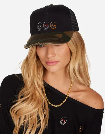 Lauren Moshi Jilly Stud Heart Eye Skulls In Multi