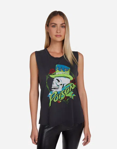 Lauren Moshi Kel Neon Poison Skull In Jet Black Ombre