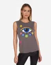 Lauren Moshi Kel Rainbow Evil Eye In Light Onyx