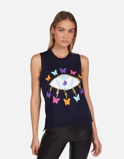 Lauren Moshi Kinzington Butterfly Eye In Navy