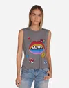 Lauren Moshi Kinzington Love Collage In Heather Grey