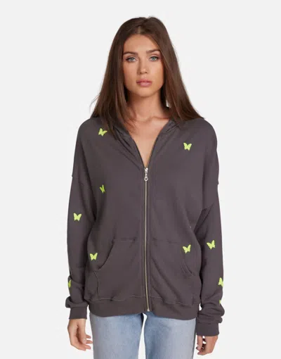 Lauren Moshi Koa Neon Peace Love Butterflies In Light Onyx