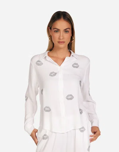 Lauren Moshi Kyland Stud Kisses In White