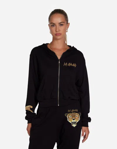 Lauren Moshi Lachelle Geometric Def Leppard In Black