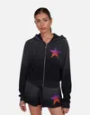 Lauren Moshi Lachelle Ombre Cracked Star In Jet Black Ombre