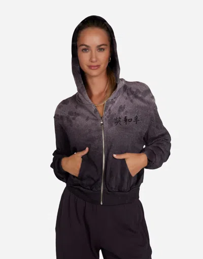 Lauren Moshi Lachelle Silk Fan In Onyx Splash