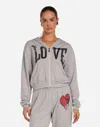 Lauren Moshi Lachelle Vintage Boxing Love In Heather Grey
