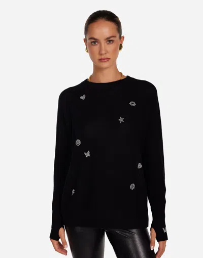Lauren Moshi Ladona Pearl Hot Fix Elements In Black