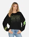 Lauren Moshi Lee Ac/dc Neon Stud In Black