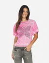 Lauren Moshi Linnea Butterfly Affirmations In Magenta Burnout