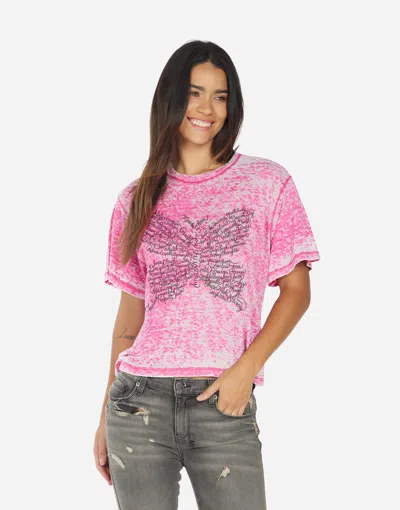 Lauren Moshi Linnea Butterfly Affirmations In Magenta Burnout