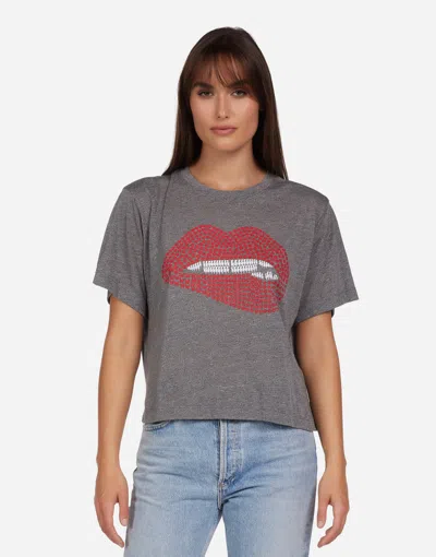 Lauren Moshi Linnea Elements Biting Lip In Heather Grey