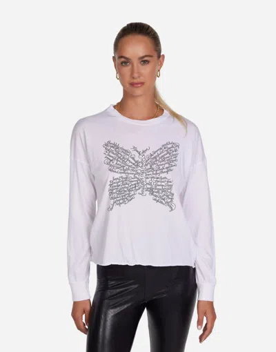 Lauren Moshi Luella Butterfly Affirmations In White