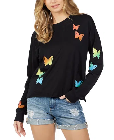 LAUREN MOSHI LUELLA RAINBOW BUTTERFLIES TOP