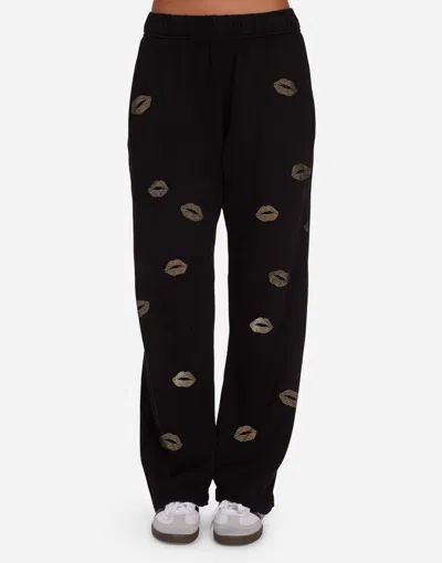 Lauren Moshi Martina Gold Stud Kisses In Black