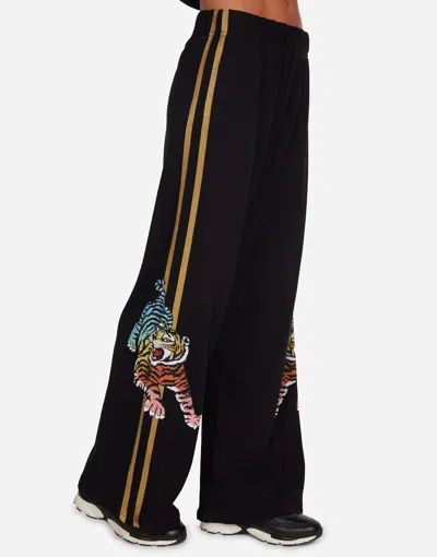 Lauren Moshi Martina Rainbow Tiger Stripes In Black