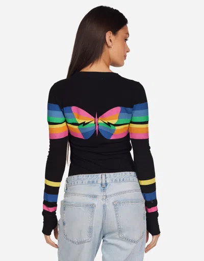 Lauren Moshi Mckinley Butterfly Stripes In Multi