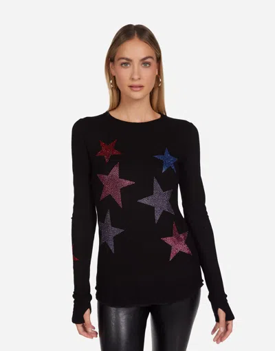 Lauren Moshi Mckinley Color Crystal Multi Stars In Black