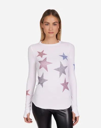 Lauren Moshi Mckinley Color Crystal Multi Stars In White