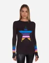 Lauren Moshi Mckinley Color Stripe Star In Onyx