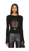 Lauren Moshi Mckinley Crystal Geometric Def Leppard In Black