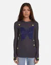 Lauren Moshi Mckinley Neon Peace Love Butterflies In Light Onyx