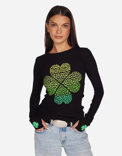 Lauren Moshi Mckinley Ombré Butterfly Clover In Black
