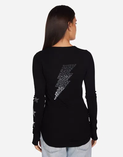 Lauren Moshi Mckinley Ombre Butterfly Lightning In Black