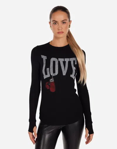 Lauren Moshi Mckinley Vintage Boxing Love In Black