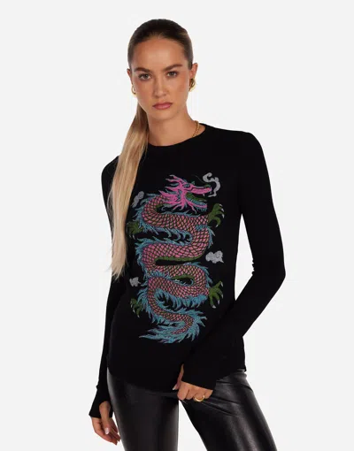 Lauren Moshi Mckinley Vintage Pink Dragon W/ Studs In Black