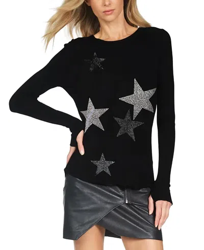 Lauren Moshi Mckinley X Crystal Multi Stars Top In Black