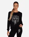 Lauren Moshi Noleta Stud Lightning Tiger In Black