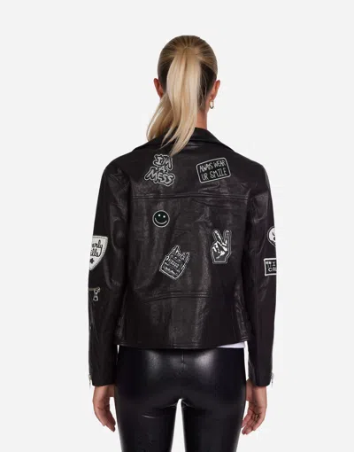 Lauren Moshi Posey Rock & Roll Patches In Black