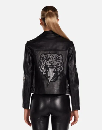Lauren Moshi Posey Stud Lightning Tiger In Black