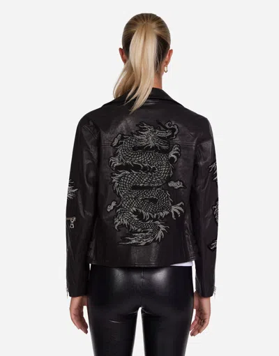 Lauren Moshi Posey Vintage Stud Dragon In Black