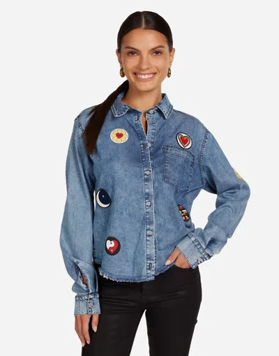 Lauren Moshi Saba Hippie Patches In Blue