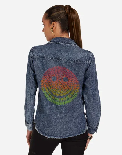 Lauren Moshi Saba Lightning Happyface In Blue
