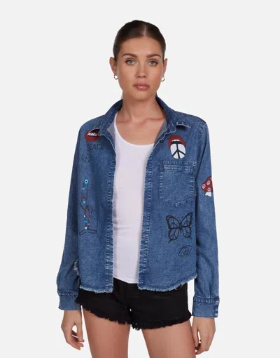 Lauren Moshi Saba Peace Elements In Vintage Denim