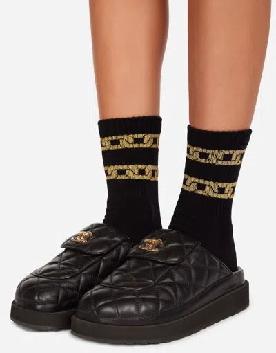 Lauren Moshi Sariah- Gold Metallic Chain In Black