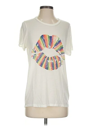Pre-owned Lauren Moshi Short Sleeve T-shirt In Ivory