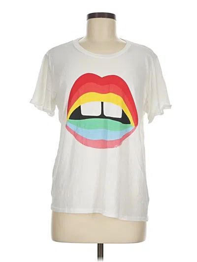Pre-owned Lauren Moshi Short Sleeve T-shirt In Ivory