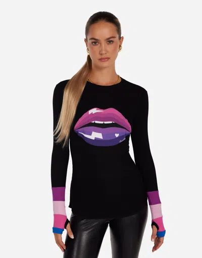 Lauren Moshi Shyla Pink Ombre Lip In Black/pink Multi