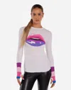 Lauren Moshi Shyla Pink Ombre Lip In White/pink Multi